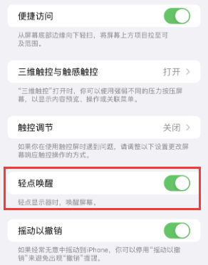 黄梅苹果授权维修站分享iPhone轻点无法唤醒怎么办 